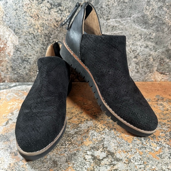 DR SCHOLLS Shoes Womens Size 6 Black Insane Shootie Comfort Ankle Zip Up Booties - Picture 2 of 11